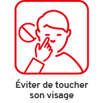 éviter de toucher son visage